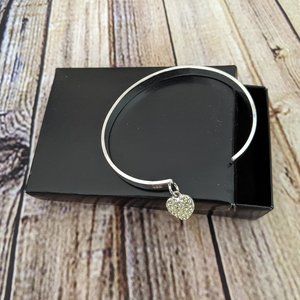 Follow Your Heart Cuff Charm Bracelet